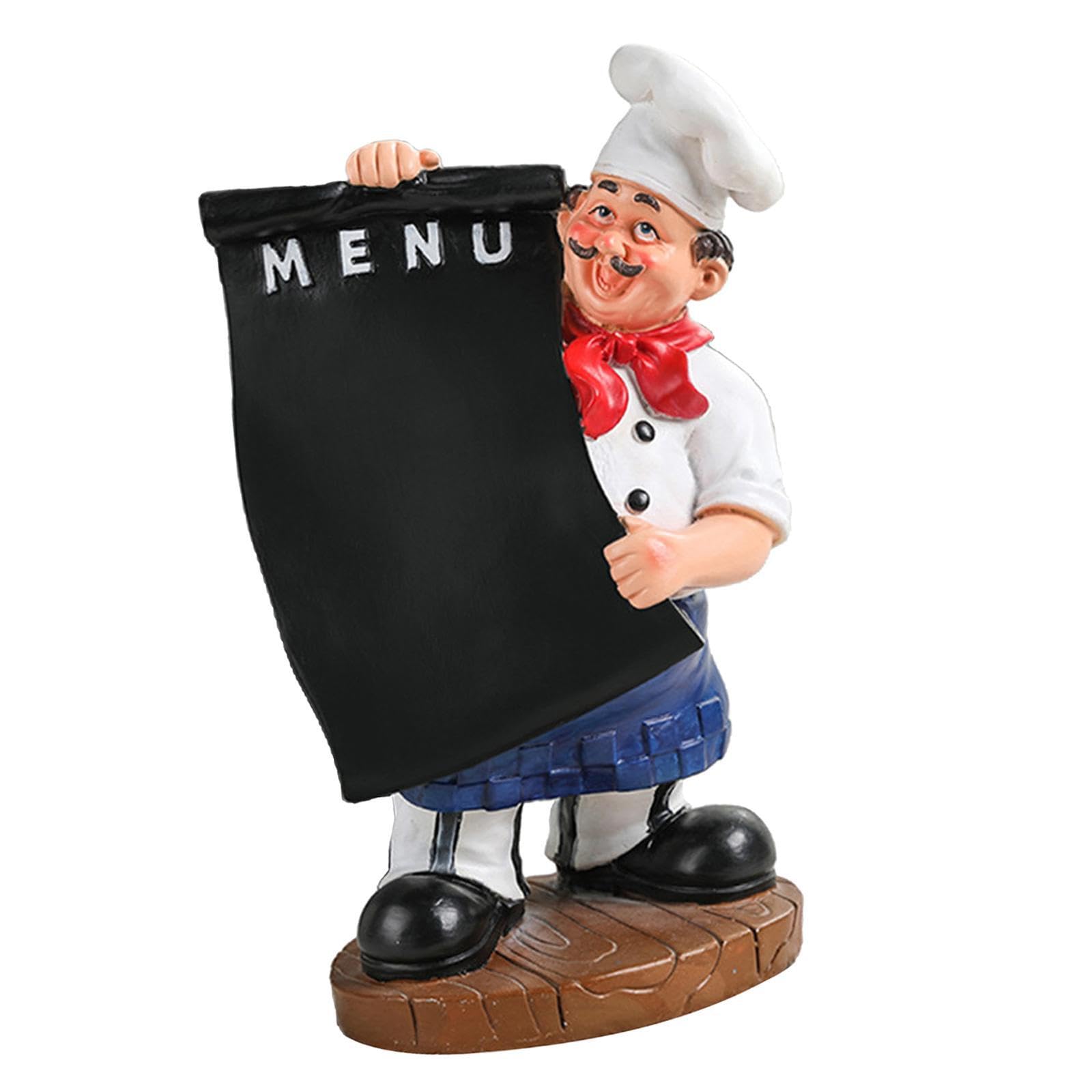 YIXANNX Chefs Statue Figurine Beautifully Crafted Unique Kitchen Decor Rich Details Housewarming Gift Option Rich Details And Beautiful Texture. Dinning Room, Right, 18x13x29.5cm