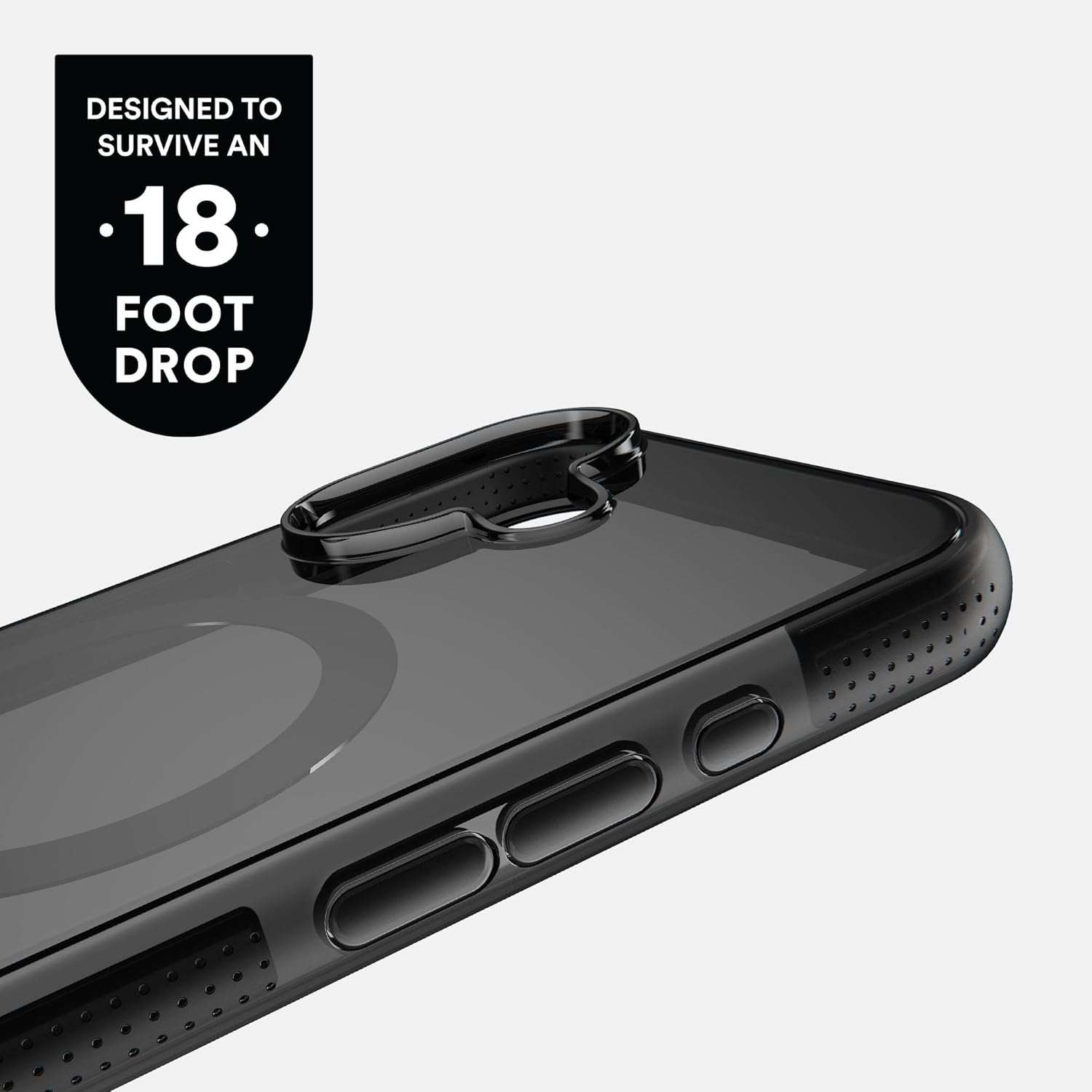 BodyGuardz Ace Pro Compatible with iPhone 16 Case - Shockproof Cover with 18FT Drop Tested - Compatible with MagSafe - Wireless Charging - Responsive Buttons - Smoke/Black (Smoke/Black) - Image 2