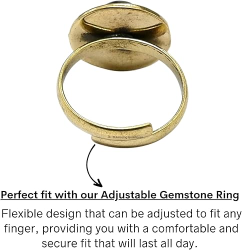 Miniatura 5 de Rainbow Moonstone Rings for Women and Teen Girls - Gold Rainbow Moonstone Crystal Ring Birthstone Jewelry - Healing Crystal Gifts for Her, Mothers