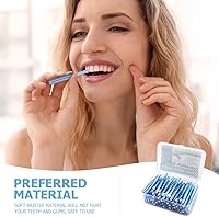 Vista 7 de Herramienta de limpieza de dientes, cepillo interdental entre los dientes, tipo empuje-tirón gingival, delgado, suave, limpiadores de palillos