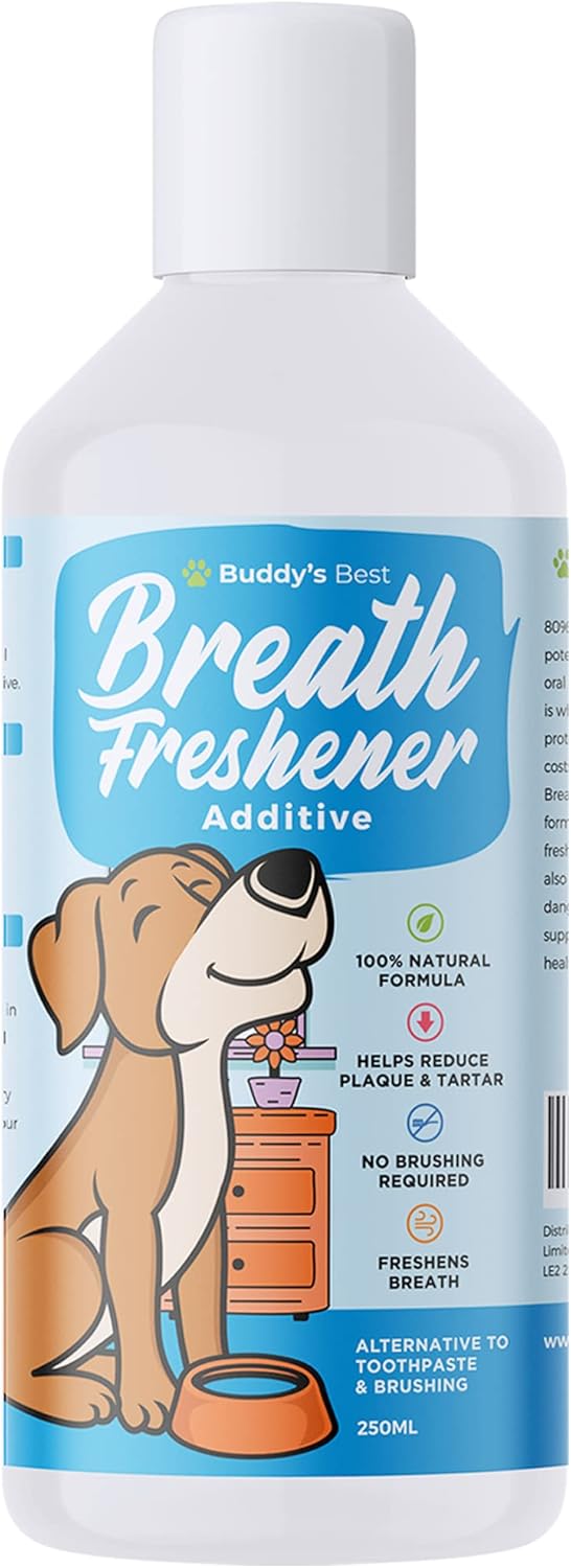 BUDDY'S BEST Dog Breath Freshener 250 ml Dog Teeth Cleaning Water Premium Dog Mouthwash for