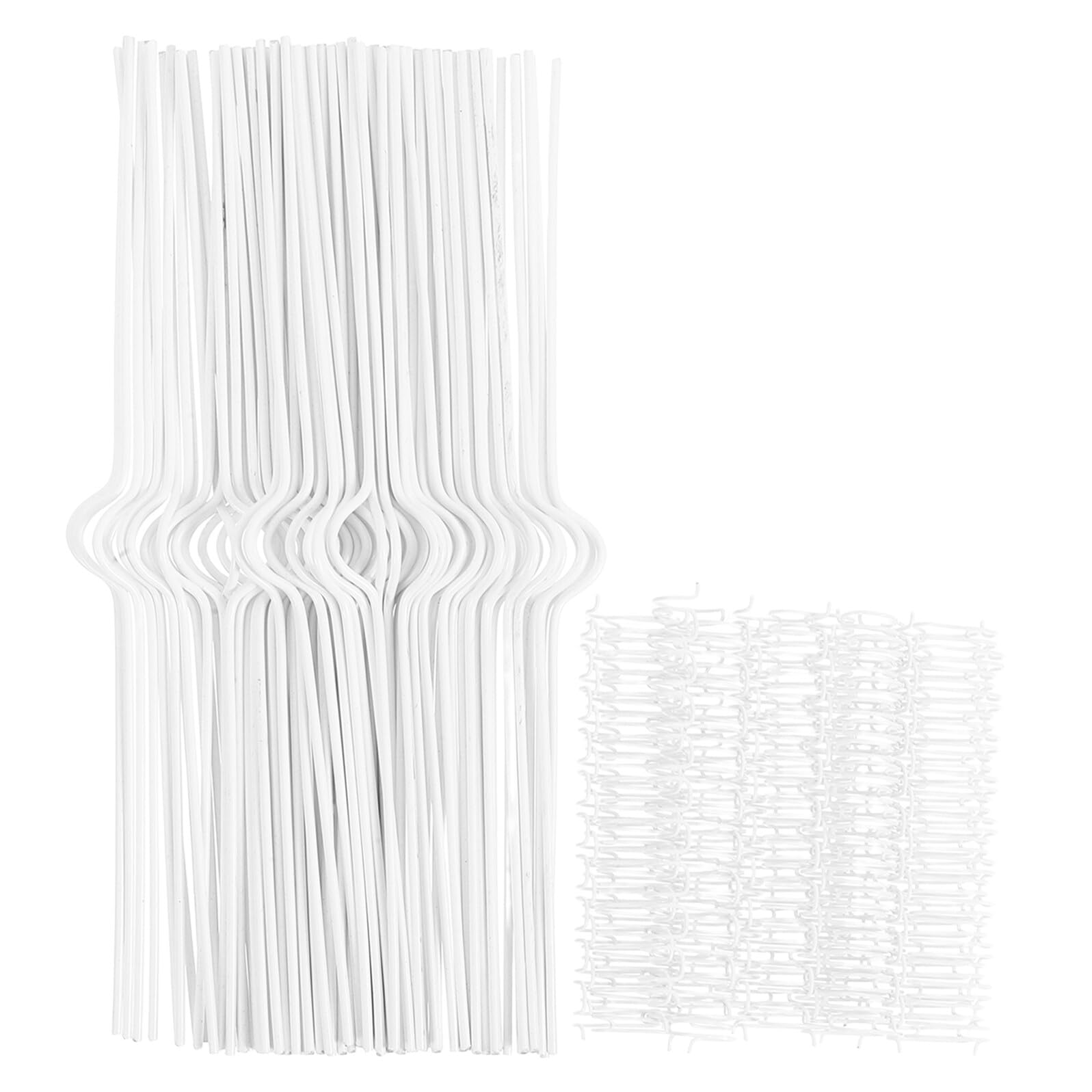 Anneaux de Reliure Spirale 9,5 Mm Blanc 10 Dents 100 Sets Crochets 20 Cm pour Calendriers Horizontaux Accessoires Bureau Organisateur Mural