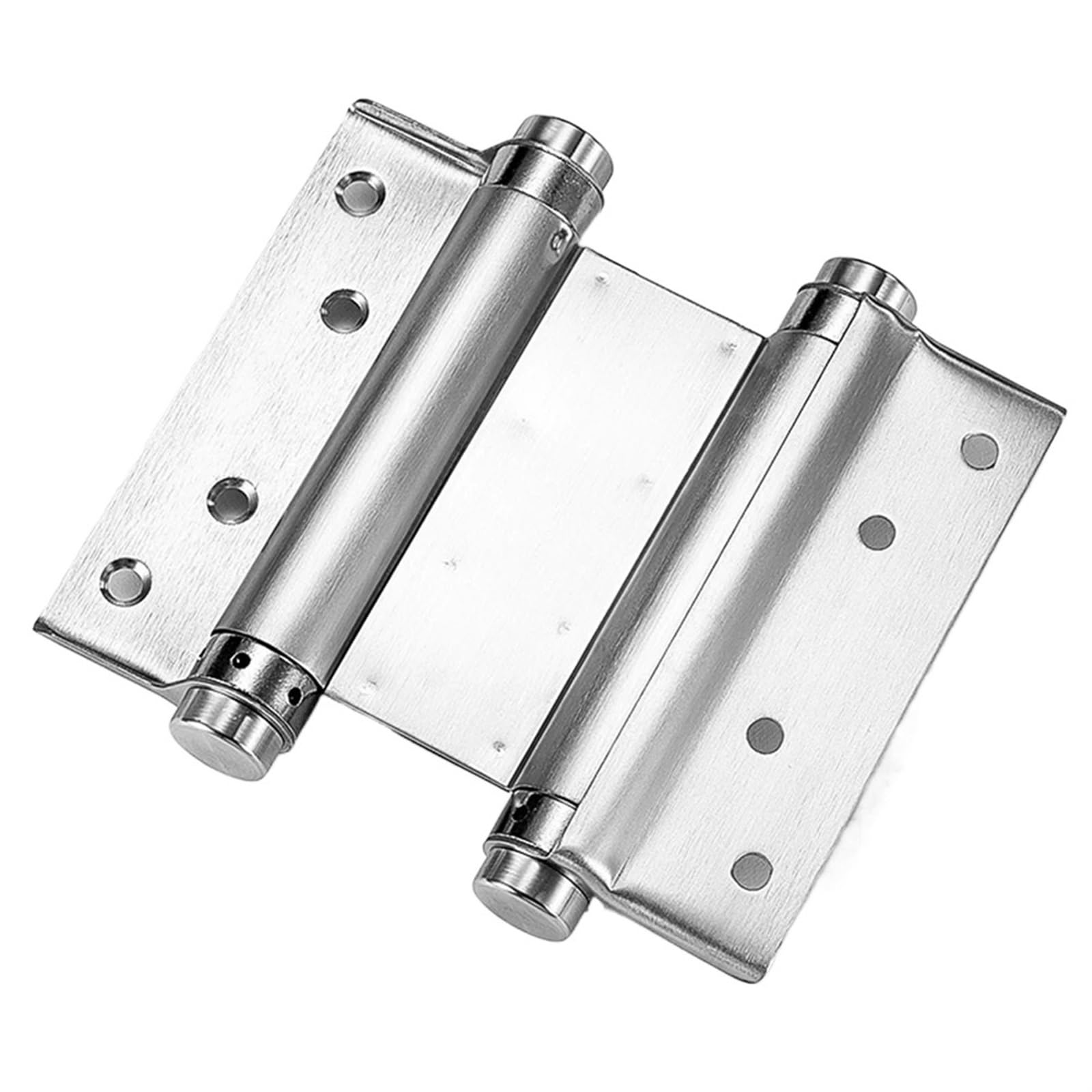 Hinges, Stainless Steel Double Spring Door Hinge Two-Way 3-6 Inches Silver for Garage and Fence