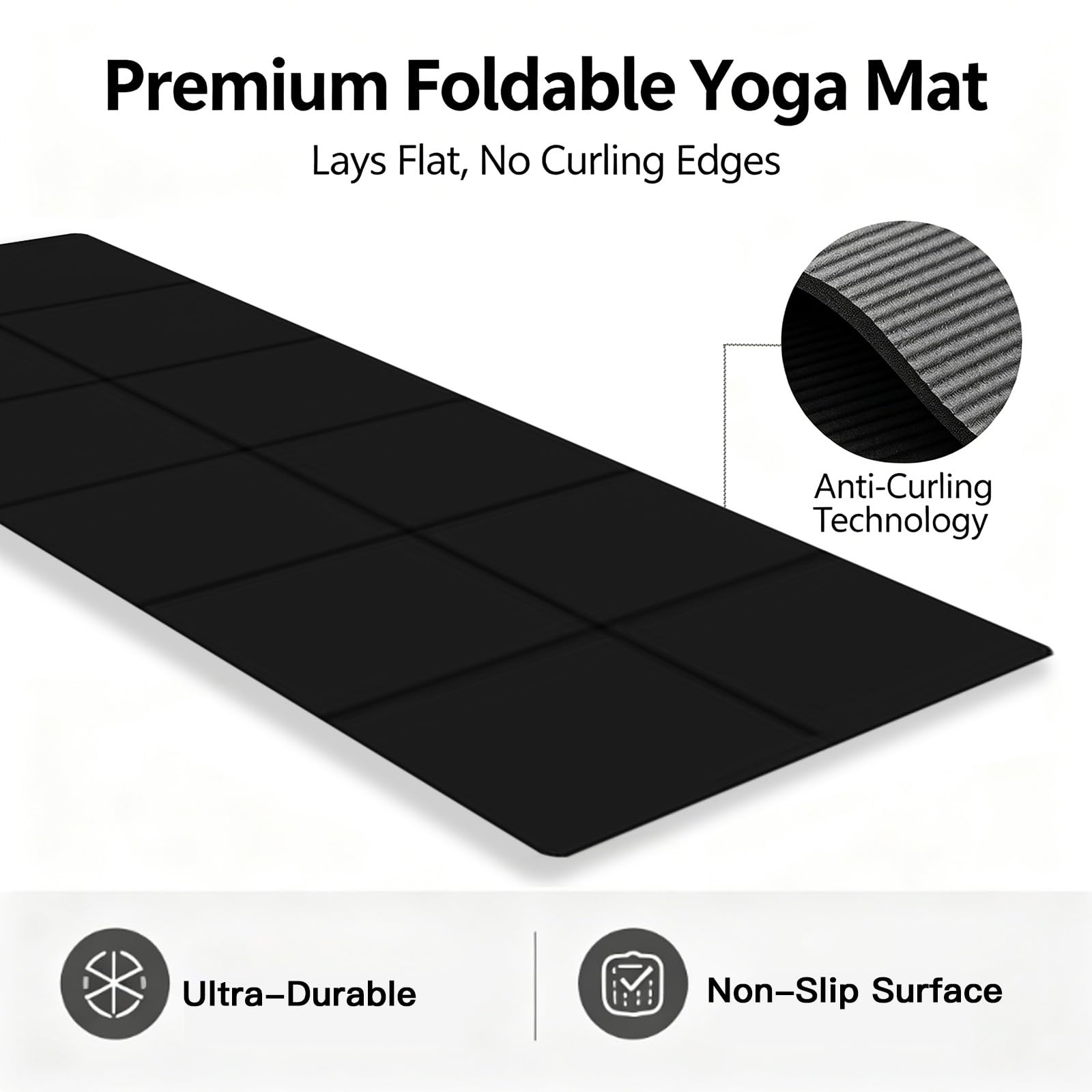 Faltbare Bodenschutzmatte Fitness Unterlegmatte für Fitnessgeräte, 180x60cm Bodenschutzmatte Laufband, 6mm Laufband Matte Schalldämmend für Laufbänd, gym, Heimtrainer, Rollentrainer