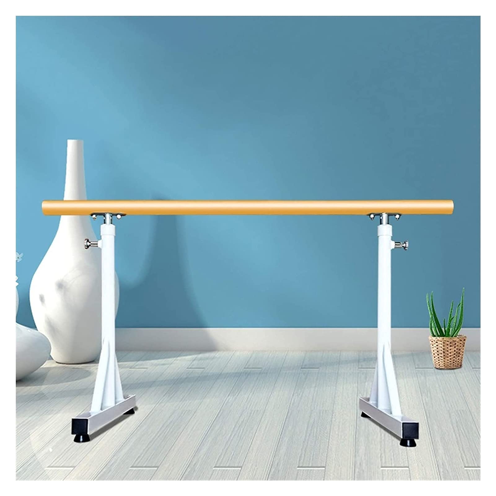 Ballet Barre Bar Double Barre Ballet Bar Floor Fixed Dancing Stretching Ballet for Home or Studio Barre Exercise Equipment for Kids and Adults