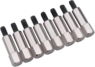 mewmewcat Tampa Da Válvula Cromada,8 Pcs Tampa Da Válvula de Cromo Parafuso Conjunto Pequeno Bloco apto para Chevy 283305 327 350 383 396 427 454 502 SBC BBC Stud Stud Kit Stud