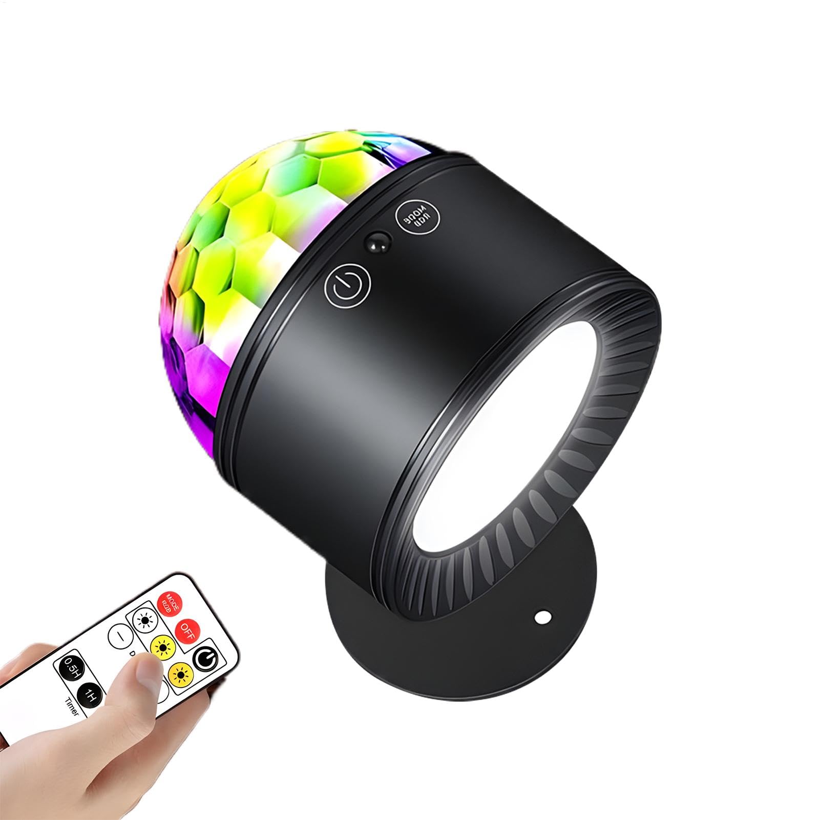 Bola de discoteca para casa en aplique de pared doble recargable 8