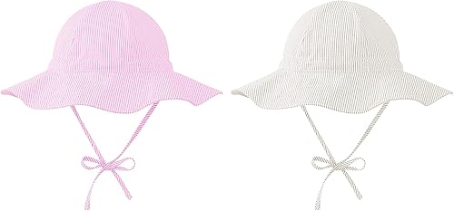 Zando Sombrero de sol para bebé, UPF 50+, protección solar, sombreros para niños y niñas, sombrero de playa de ala ancha, sombrero de cubo para