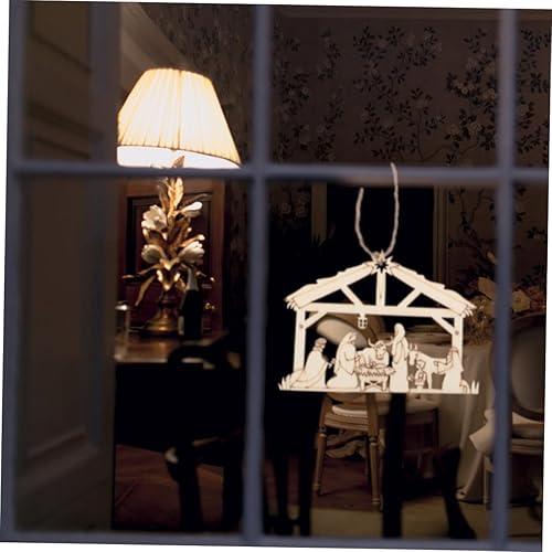 Miniatura 8 de SEWACC 20 piezas de Recortes de madera en blanco para decoración de pared, parches decorativos de madera, manualidades, adornos de madera en blanco,