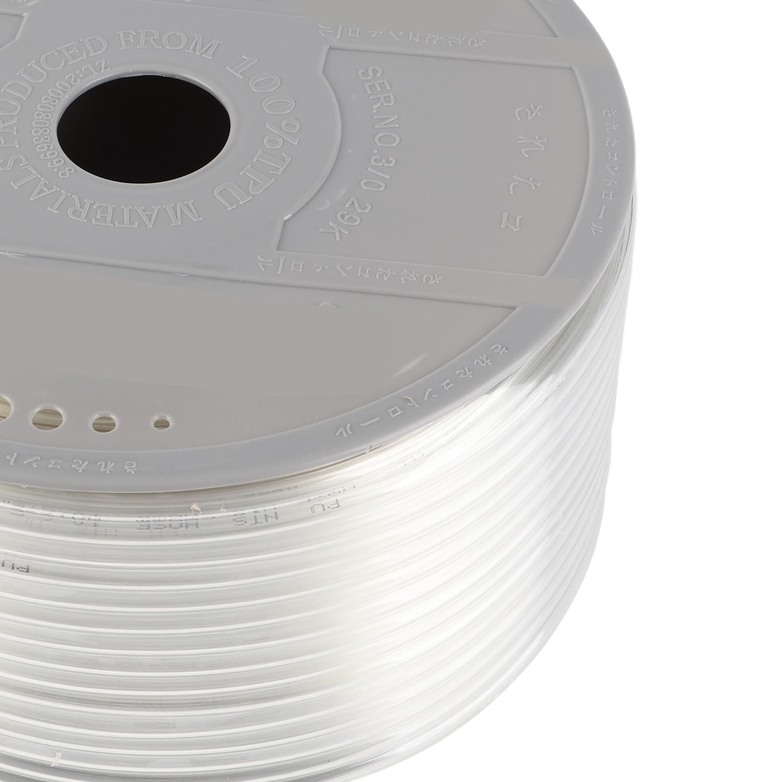 Manguera de aire PU 10 mm OD 6.5 mm ID de 100 m Longitud Transparente Tubo de tubo de tubo neumático Línea de tubo para compresor de aire y herramientas neumáticas Material
