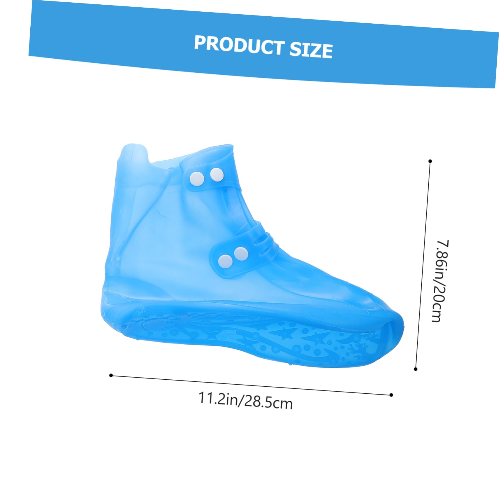 Luxshiny 1Pair Overshoes with Button Design Non Slip Biking Shoe Covers Thick Rain Protection for Men and Women