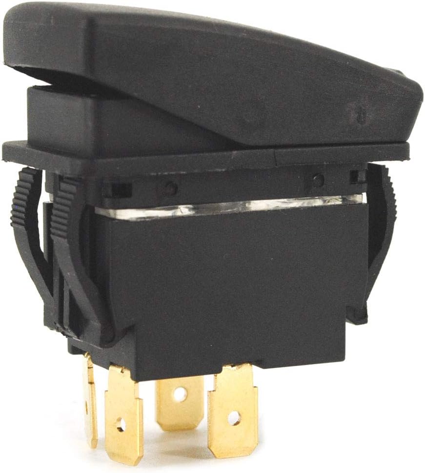 Grasshopper Mower Rocker Light Switch for Grasshopper FrontMount and MidMount Mowers, Installs in View-Eze Consoles, Easy-Use Lever Toggle, Replacement Part, OEM 184179