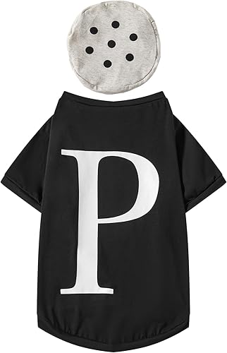 Miniatura 2 de Disfraz de sal y pimienta para perro, disfraz de Halloween para perro, cosplay, sal y pimienta (negro, XXL)