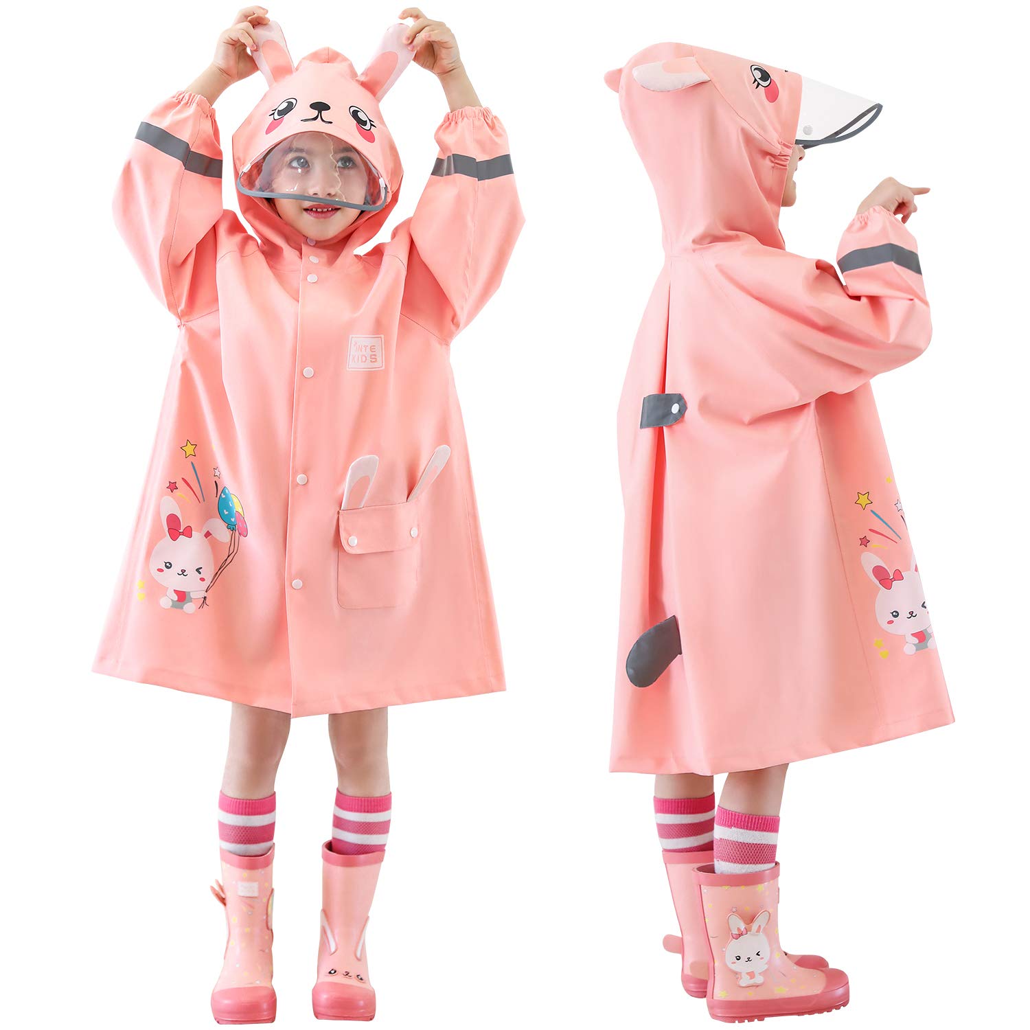 intekids toddler rain jacket Children's raincoats,3D Cartoon Kids Rain Jacket,boys and girls rain jacket