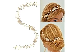 Celestial Hair Accessories: Gold Star Wedding Hair Vine