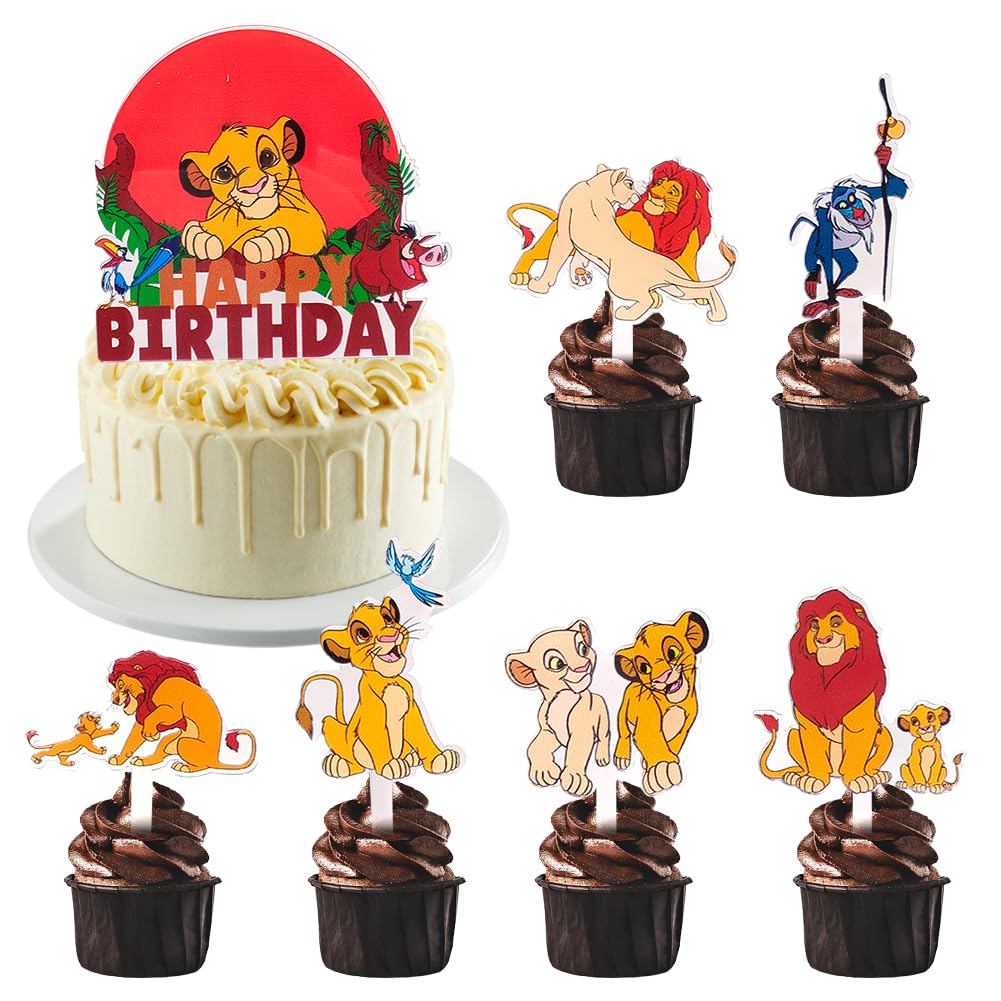 Bomboniere Tema Leone Decorazioni Torta Leone - 12 Pezzi Mini Statuette Per Torte Compleanno E Feste A Tema Decorazioni Torta Animali Leone