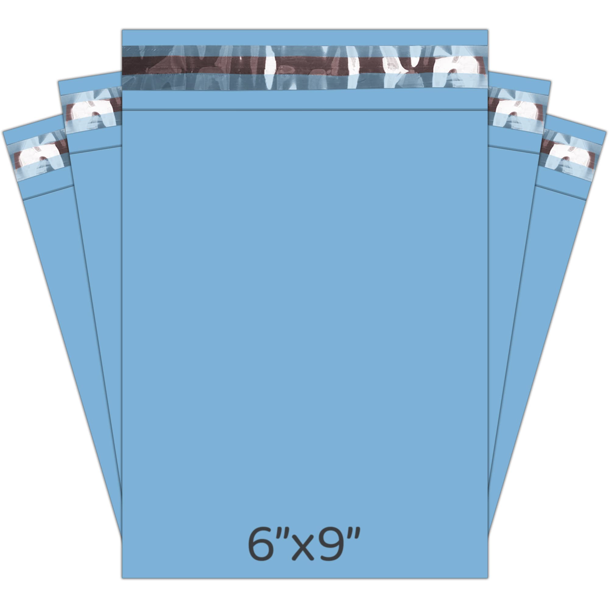 YUNJU Blue Plastic Mailing Bag, 6 x 9 Size Self Seal Strong Waterproof Poly Plastic Envelopes for Parcels, Packaging, Small Shipping Courier Delivery Bags 20 Pack