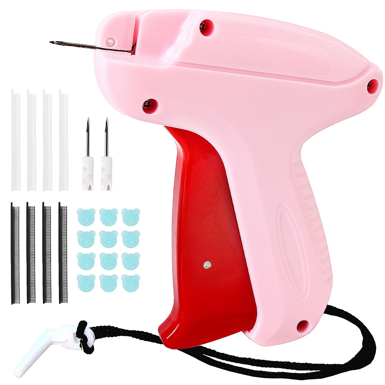Stitchy Mini Stitch Gun With 3 Needles,4000Pcs(2000 White & 2000 Black) Fasteners,Speedy Clothing Fixer,Tagging Gun For Clothing,Fine Stitch Gun For Clothes,Stitchy Quick Clothing Fixer
