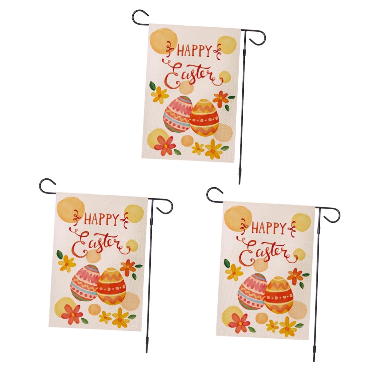 Drapeau de jardin de Pâques en lin pour embellir vos chasses aux œufs en famille