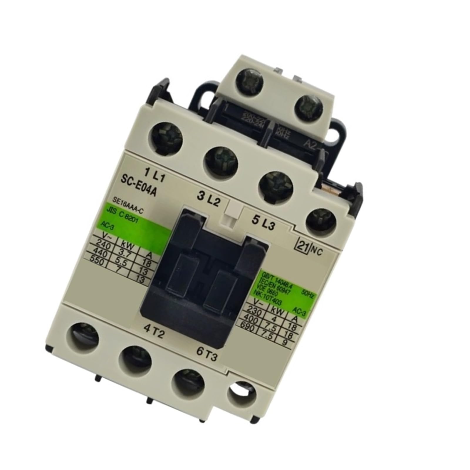 Contactor SC-E04A/G DC24V DC 1NO para control y protección de motores industriales