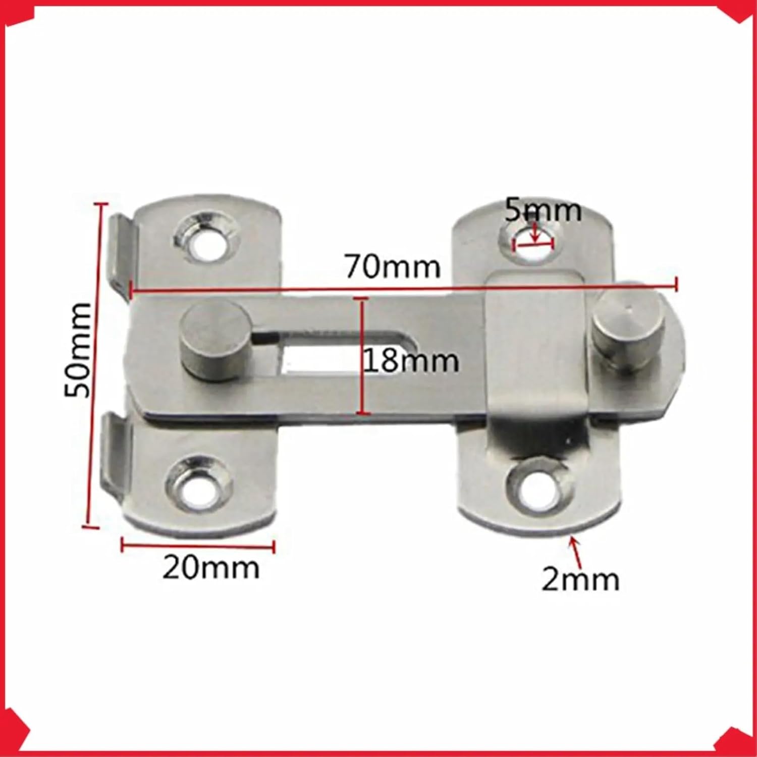 9pcs Gate Door Bolt Latch Slide Hardware Stainless Steel