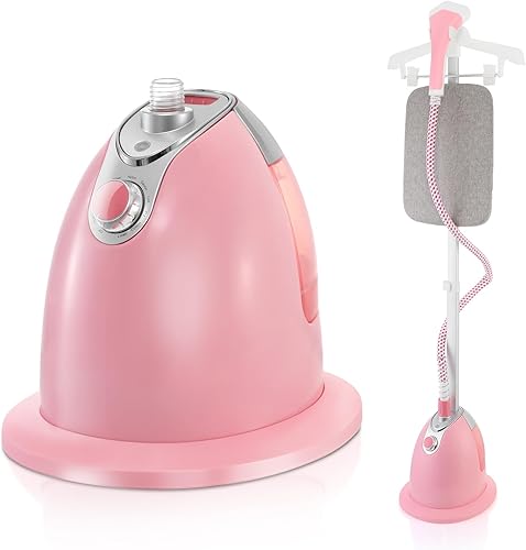 BEAMNOVA Vaporizador de pie para ropa, vaporizador profesional de ropa con tabla de planchar, tanque de agua de 1.4 L para 1 hora de vapor continuo