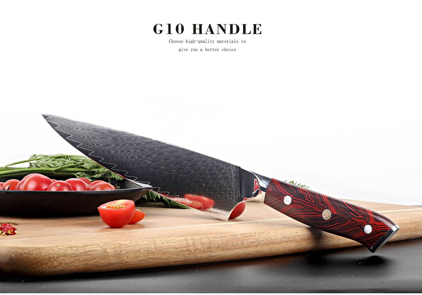 Amazon | KEENSUN ダマスカスシェフナイフ - 8インチ