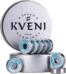 Rolamentos De Cerâmica Para Skate, Rolamento De Esferas Premium 608Rs - Rolamentos Pro Longboard Para Patins Quádruplos, Patins Em Linha, Scooters, Spinners, Abec, Pacote Com 8 (Azul_1)