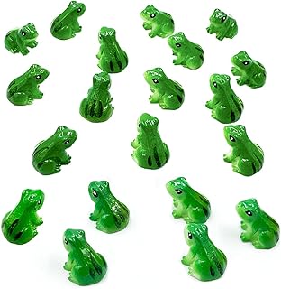 Suartus Resin Mini Frogs, 36Pcs Green Frog Miniature Figurines,Cute Tiny Plastic Frogs Ornaments,Animals Model Fairy Garden Miniature Moss Landscape DIY Terrarium Crafts for Home Decoration (36pcs)