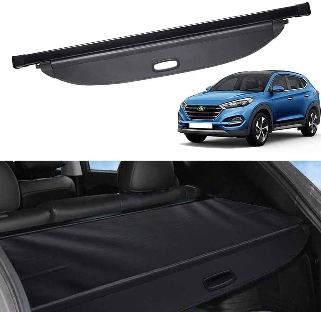 liufangfc Retractable Cargo Cover for Hyundai IX35 2018 2019 2020, Waterproof Boot Privacy Parcel Shelf - Easy No-Drill Install