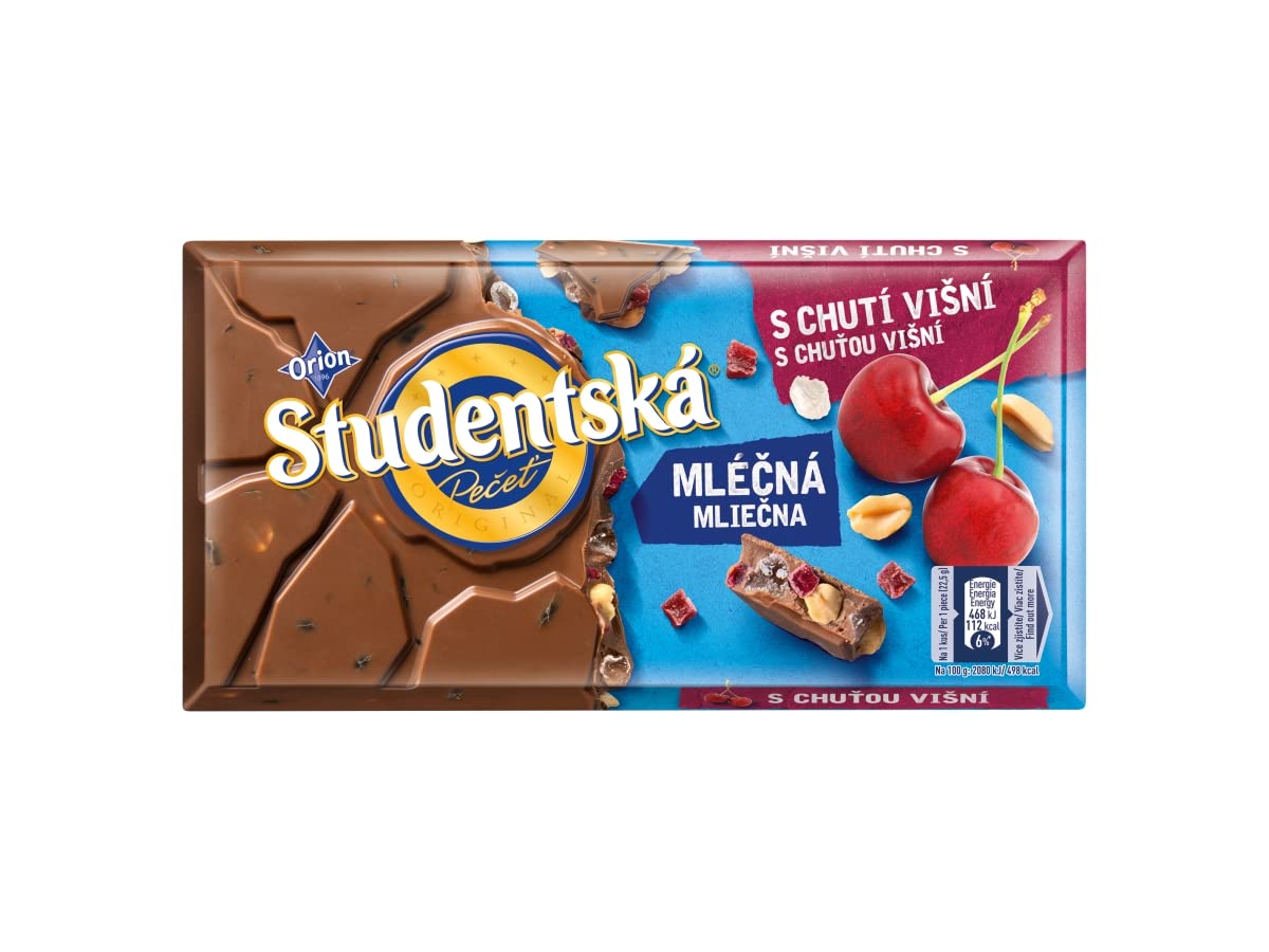 Orion Študentská pečať - Chocolate con leche con sabor a cereza, 16 x 170 g