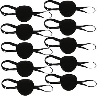 PLAFOPE Tapa-Olho Capitão Pirata De Feltro 10 Peças Tapa-Olho De Feltro Tapa-Olho Cosplay Máscara De Olho Preto Feltro Tapa-Olho Preguiçoso Tapa-Olho Pediátrico Tapa-Olho Para Navio