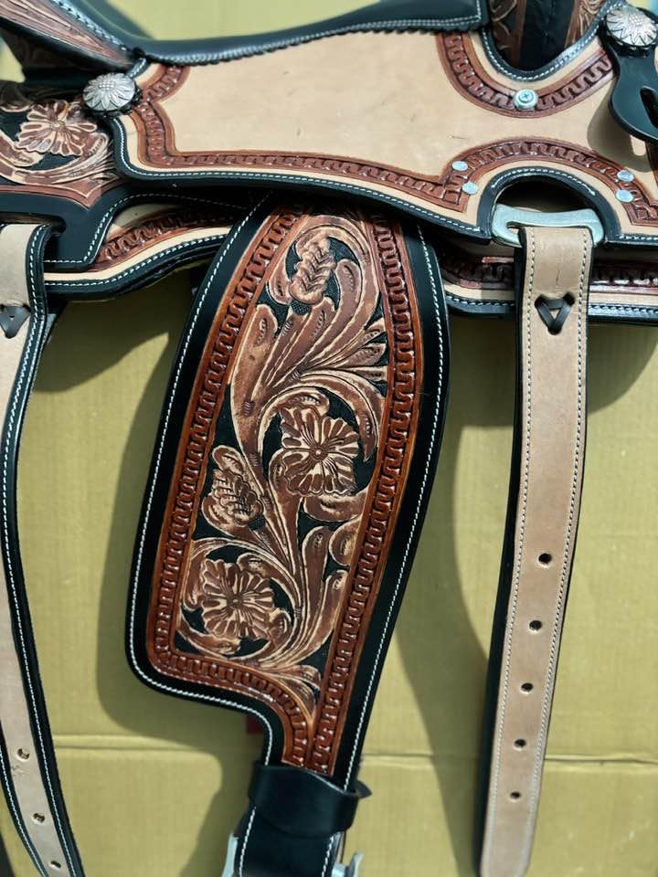 Pony - Sella in pelle scamosciata, per bambini, stile western, 25,4 - 45,7 cm, per equitazione, spettacolo, equitazione