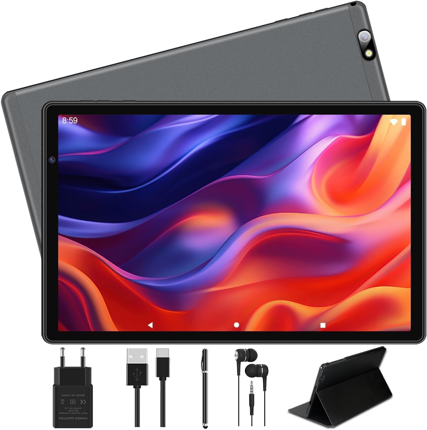 FACETEL Tablet 10 Pollici Android Tablet PC Octa-Core 4GB + 64GB MicroSD 128GB, Google GMS | 8000mAh | IPS HD | Doppia Fotocamera | Bluetooth | Hotspot Mobile | WiFi - Tablet in Offerta, Grey FACETEL Tablet 10 Pollici Android Tablet PC Octa-Core 4GB + 64GB MicroSD 128GB, Google GMS | 8000mAh | IPS HD | Doppia Fotocamera | Bluetooth | Hotspot Mobile | WiFi - Tablet in Offerta, Grey