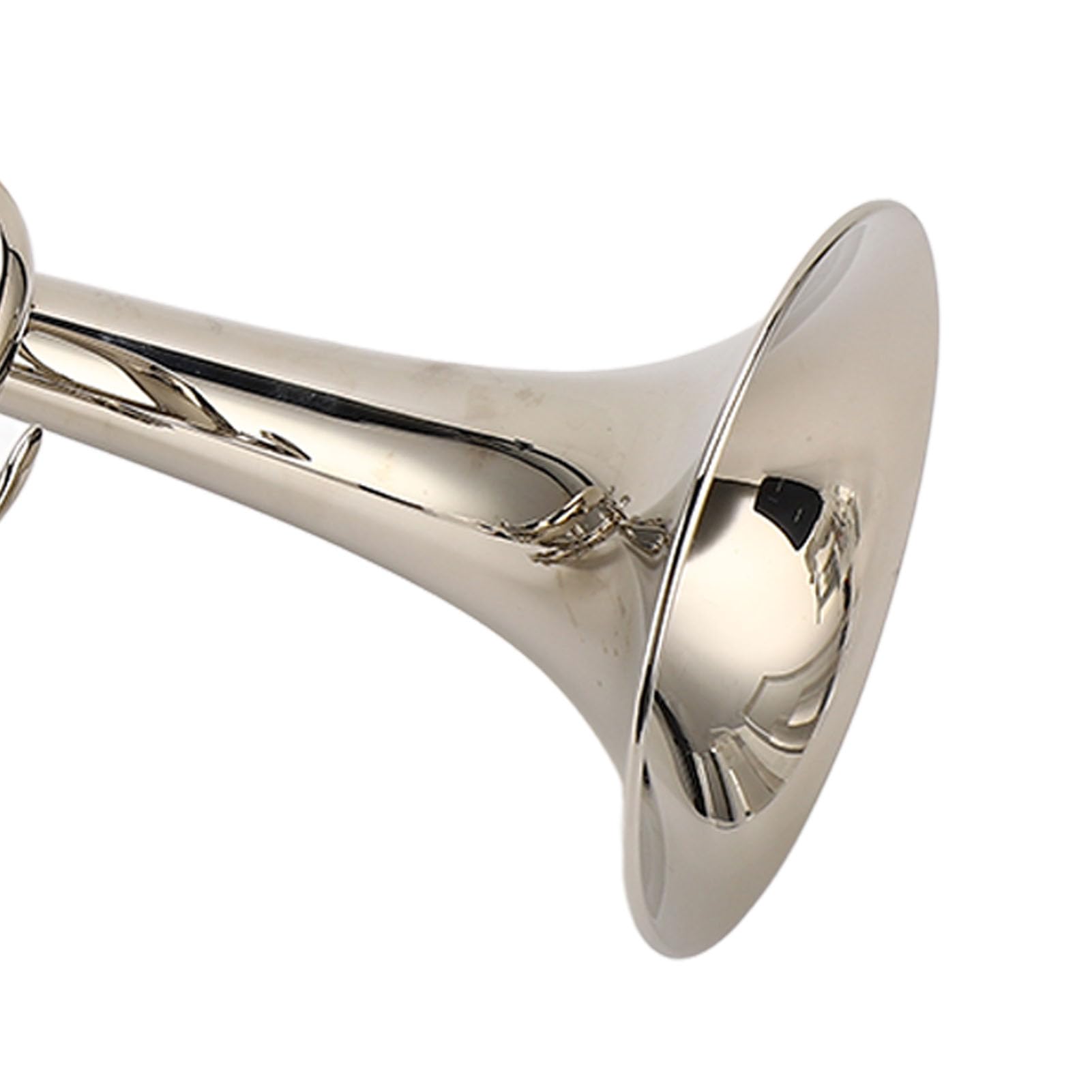 RiToEasysports Tromba in Sib Standard di Alta qualità con Bocchino, Suono Brillante per Musica Ad Alto Volume, Ottone/argento, Principianti/studenti
