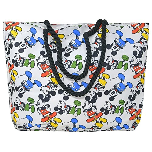 Disney Mickey Mouse Satin Polyester Beach Tote with Rope Handle
