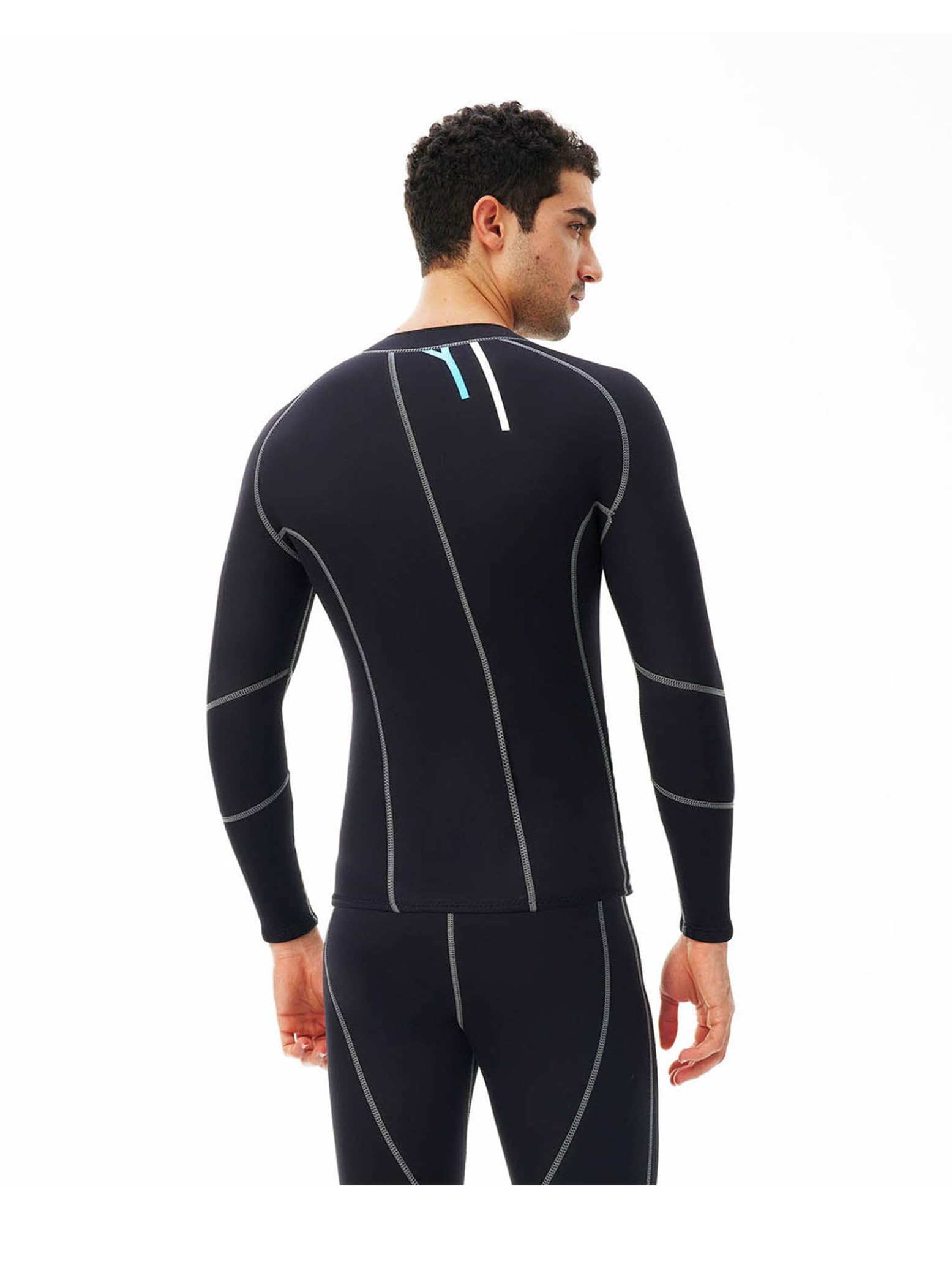 Hedmy Herren Neoprenanzug Jacke Langarm 3mm Warmhalten Oberteil Mit Reißverschluss Zum Schnorcheln Tauchen Schwimmen