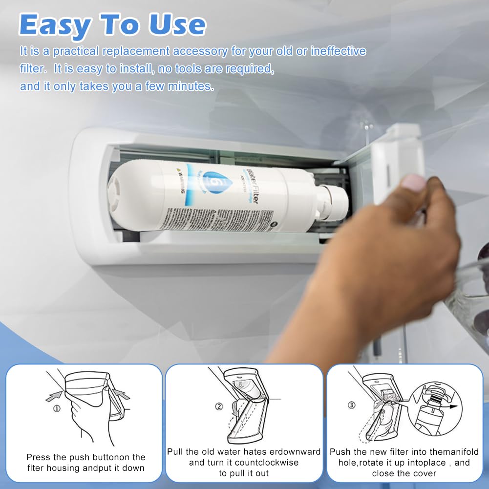Frigorifero Filtro dell'acqua, Filtro dell'acqua esterno universale per frigoriferi LT1000P, Home Remover Bianco per Kenmore9980 (3 pezzi)