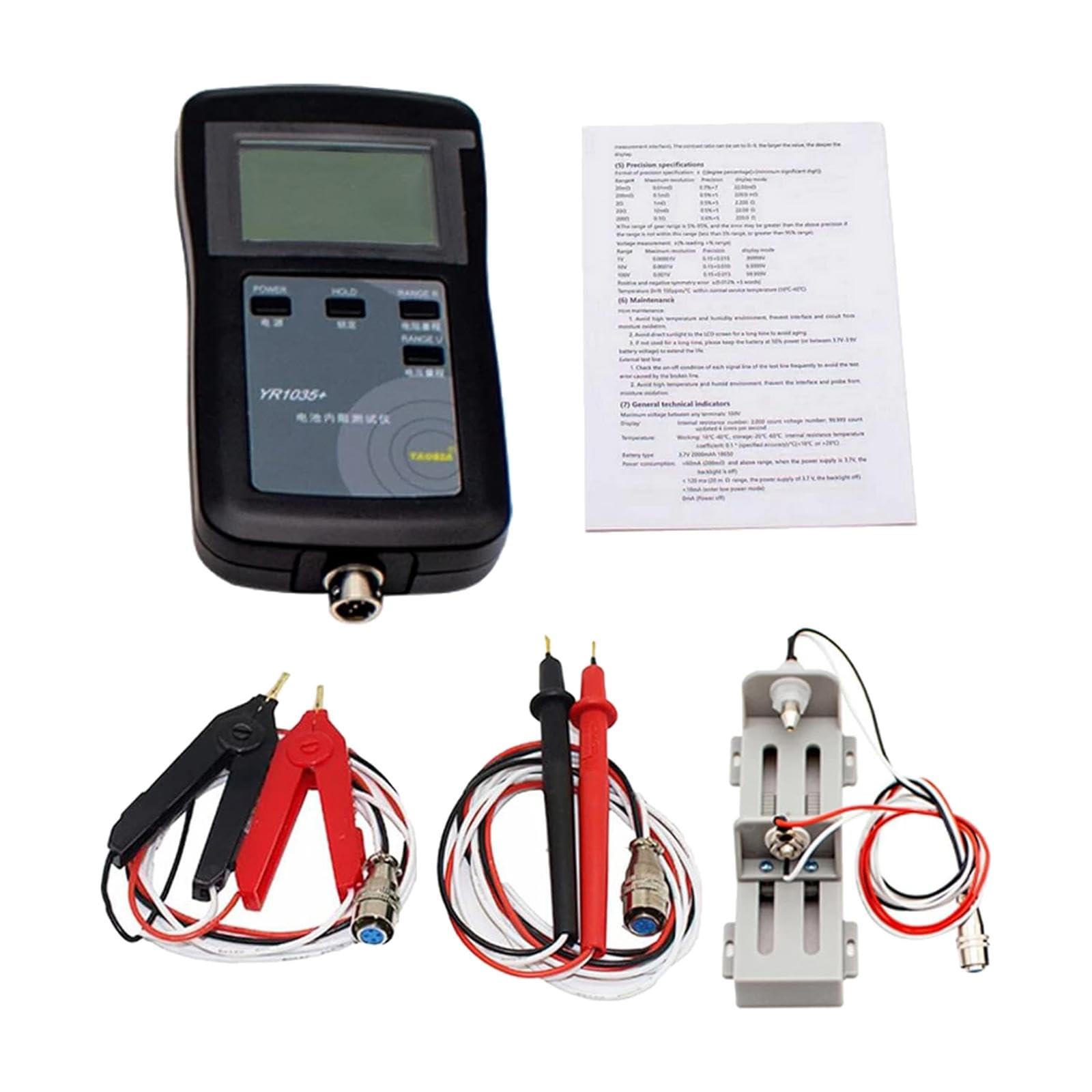 Medidor de Resistencia Interna de Batería, Comprobador de Voltaje de Batería, Portátil, Yr1035.4 Línea, Estilo b