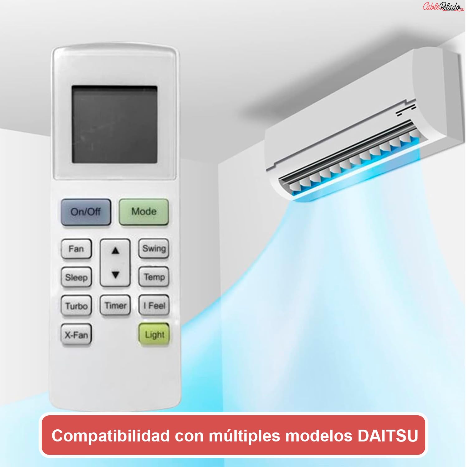 Mando A Distancia Universal Compatible Con Aires Acondicionados LG - Control De Temperatura, Programación Y Fácil Instalación