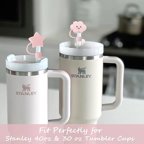 Miniatura 5 de 7 fundas para popotes compatibles con vasos Stanley de 4030 onzas, protectores reutilizables de silicona para popotes Stanley de 0.4 pulgadas0.394