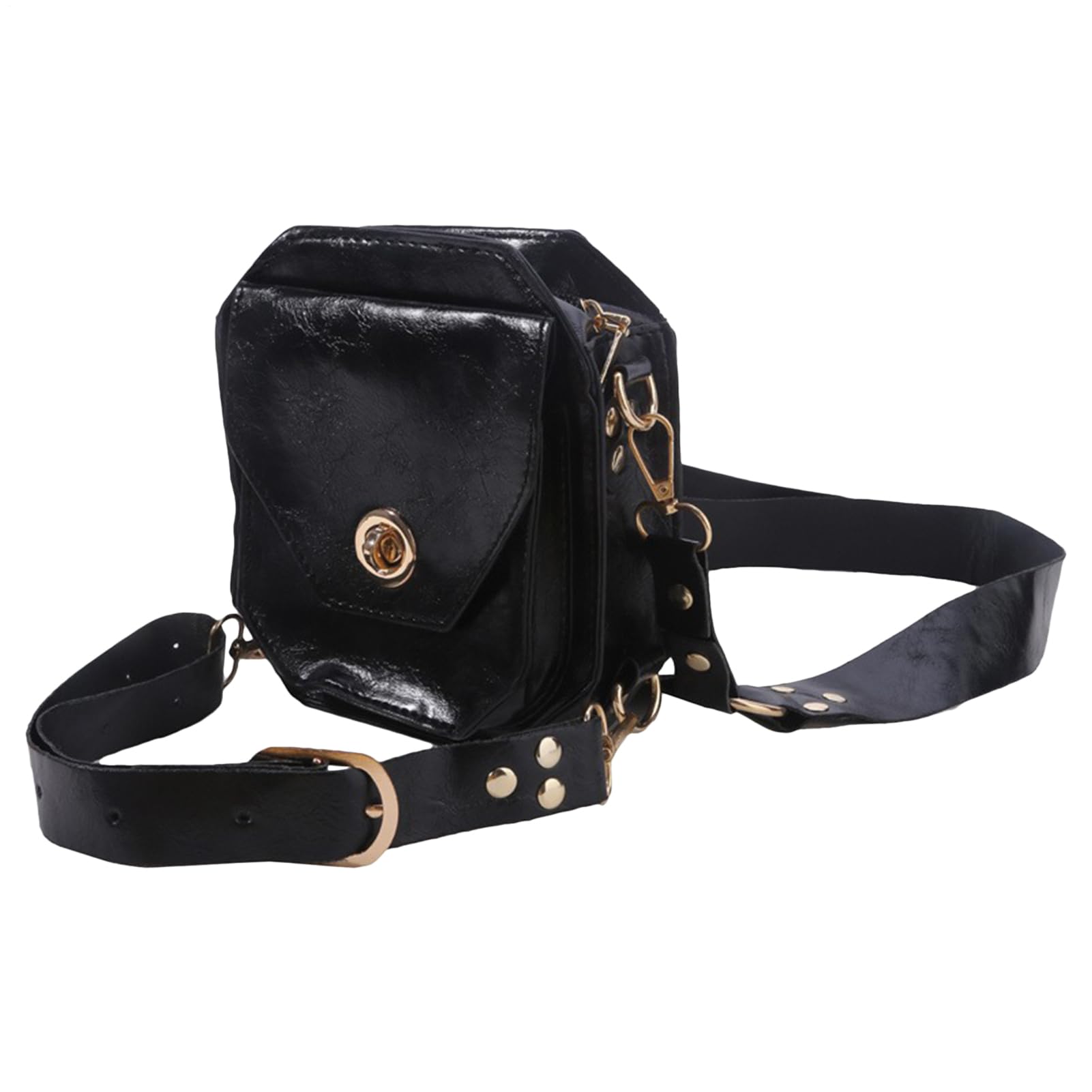 Bolso de muslo de cuero de PU con diseño de alta resistencia y correa adaptable para exterior 8
