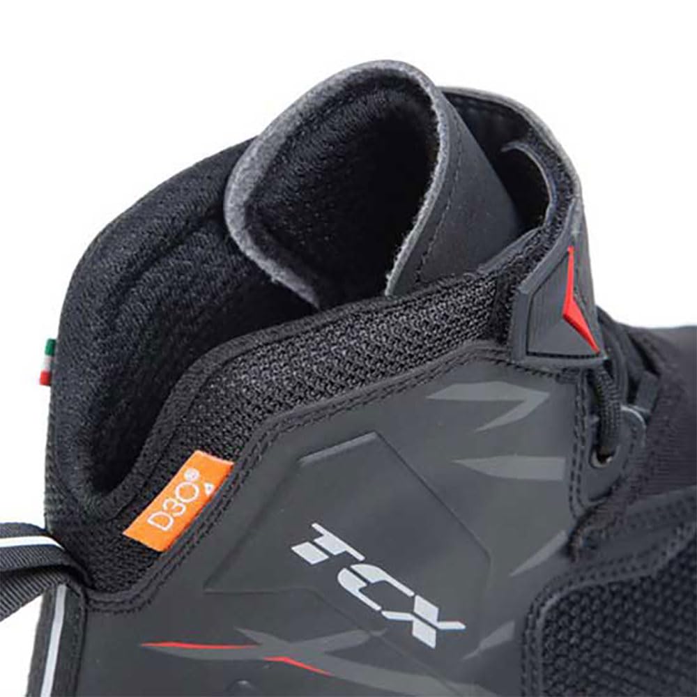 TCX R04d Air zapatillas de moto para hombre, transpirables y versátiles, parte superior de malla con revestimiento termofusible, cordones y cierre de velcroHombre