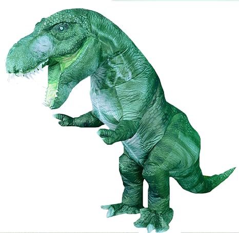 Amazon ティラノサウルス大人コスプレt Rex恐竜インフレータブルコスチュームドレスブロー衣装ジュラシック 緑 コスプレ 仮装 通販