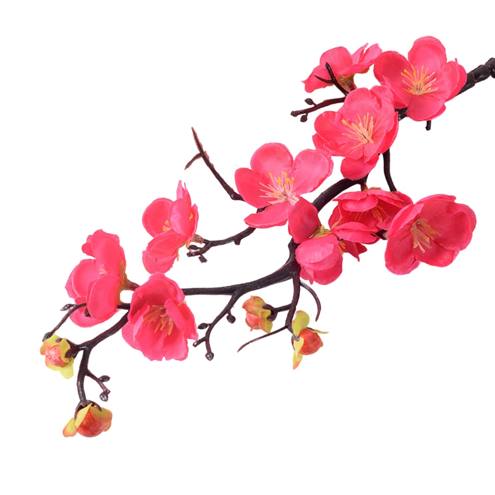Virelynx Artificial Plum Blossom Flowers – Faux Cherry Blossom Branches, Fake Long Stems Flower for Vase Floral Arrangement Home Wedding