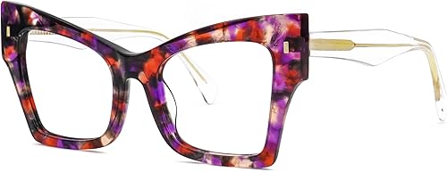 Zeelool Elegante marco de gafas de mariposa con lente transparente sin receta para mujeres ZJGX654633