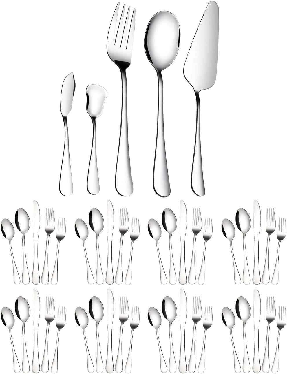 Nice kitchen 45 piece Stainless Steel Flatware Cutlery