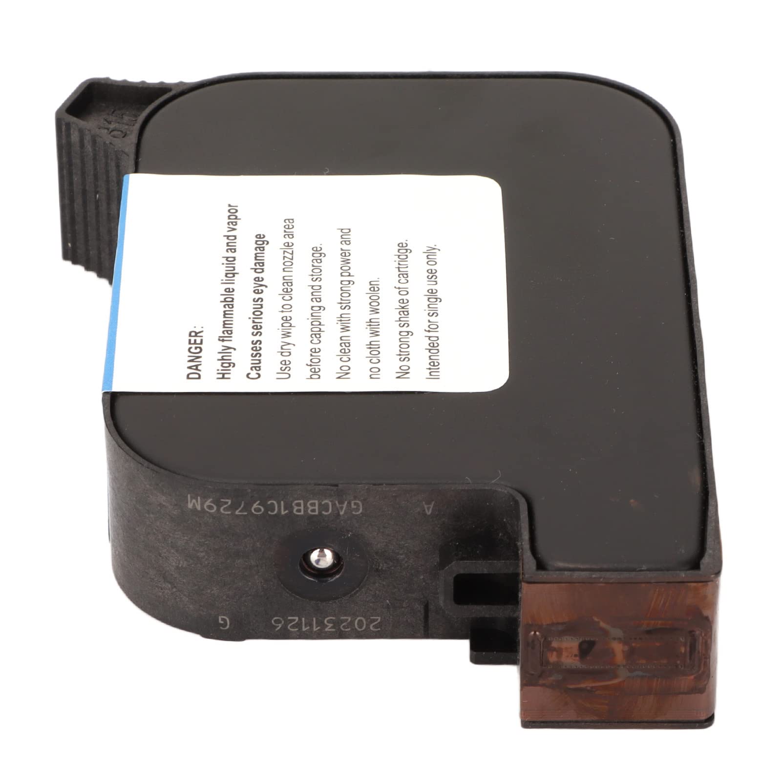 aqxreight Tintenpatrone, Schnell Trocknend, Original-Tintenpatrone für Tragbare Schwarze Tragbare Mobile Drucker, Einschließlich Einer Acryl-Porzellan-Kartusche, die Schnell Trocknende Lösungsmittel