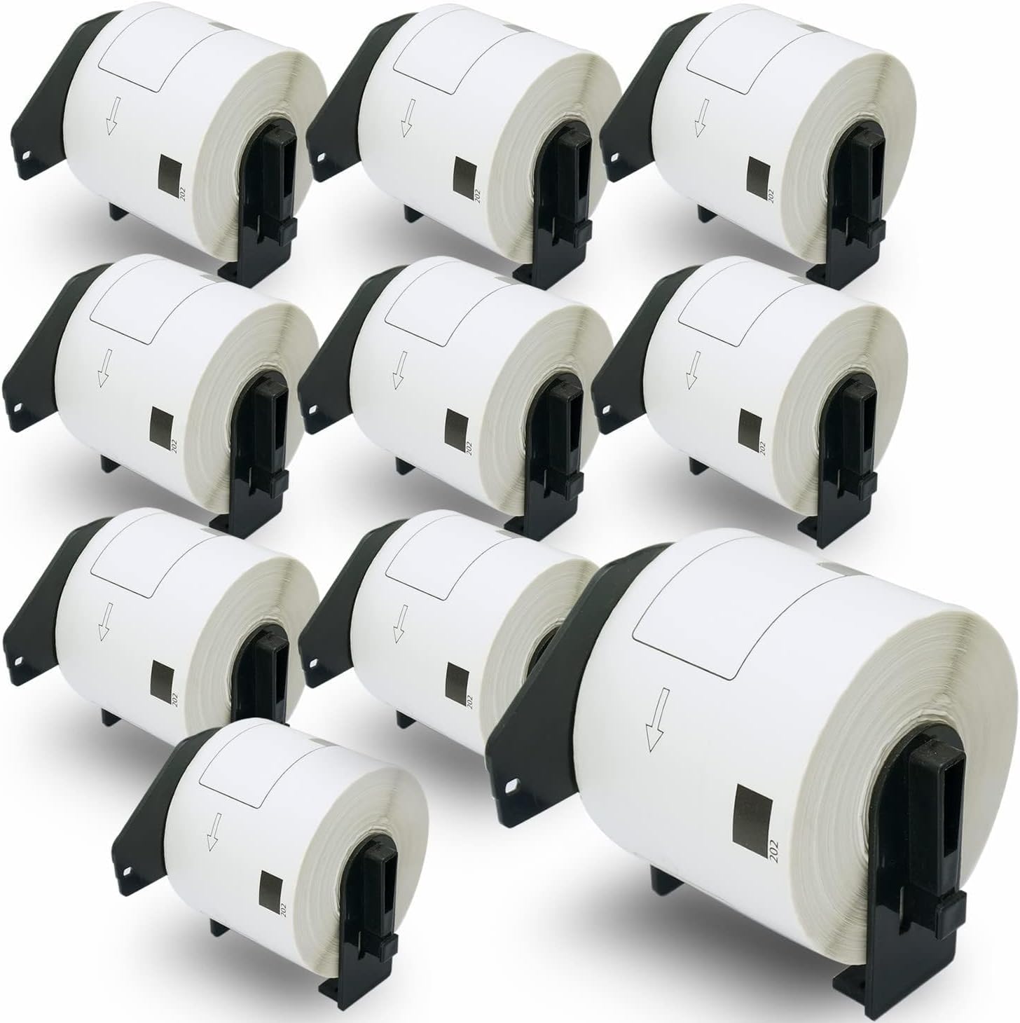 BETCKEY - 10 Rolls DK-11202 Labels, 62mm x 100mm, 3000 Shipping Labels Compatible with Brother QL Label Printers