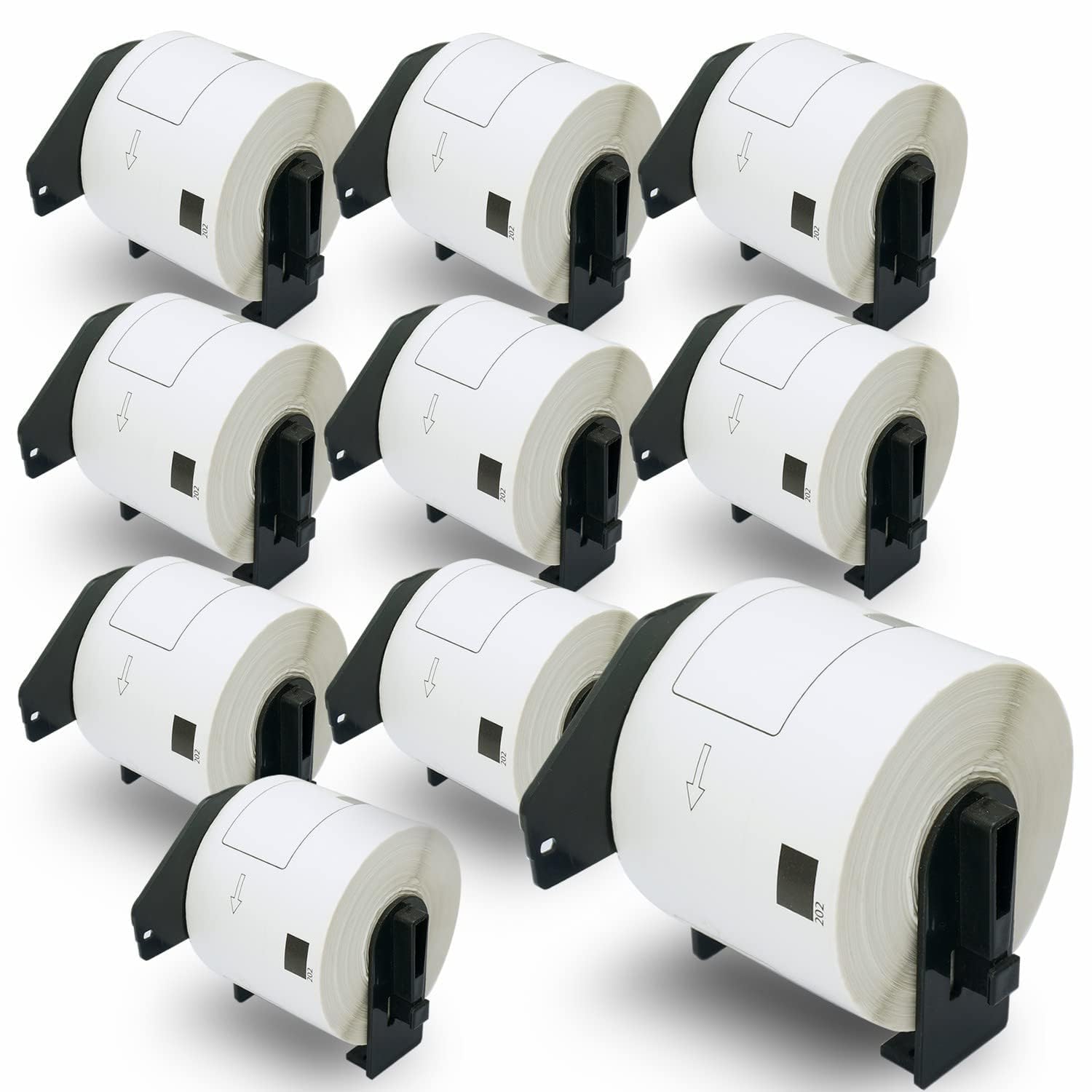 – 10 Rolls DK-11202 Labels, 62mm x 100mm, 3000 Shipping Labels Compatible with Brother QL Label Printers